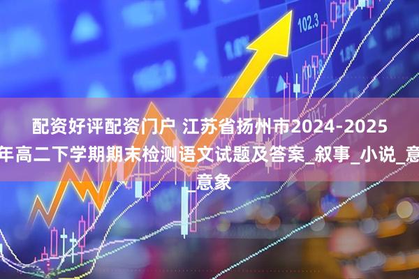 配资好评配资门户 江苏省扬州市2024-2025学年高二下学期期末检测语文试题及答案_叙事_小说_意象